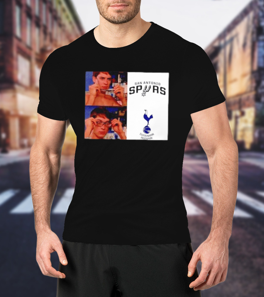 Peter Parker Reading Glasses Meme San Antonio Spurs Tottenham Hotspur T-Shirt