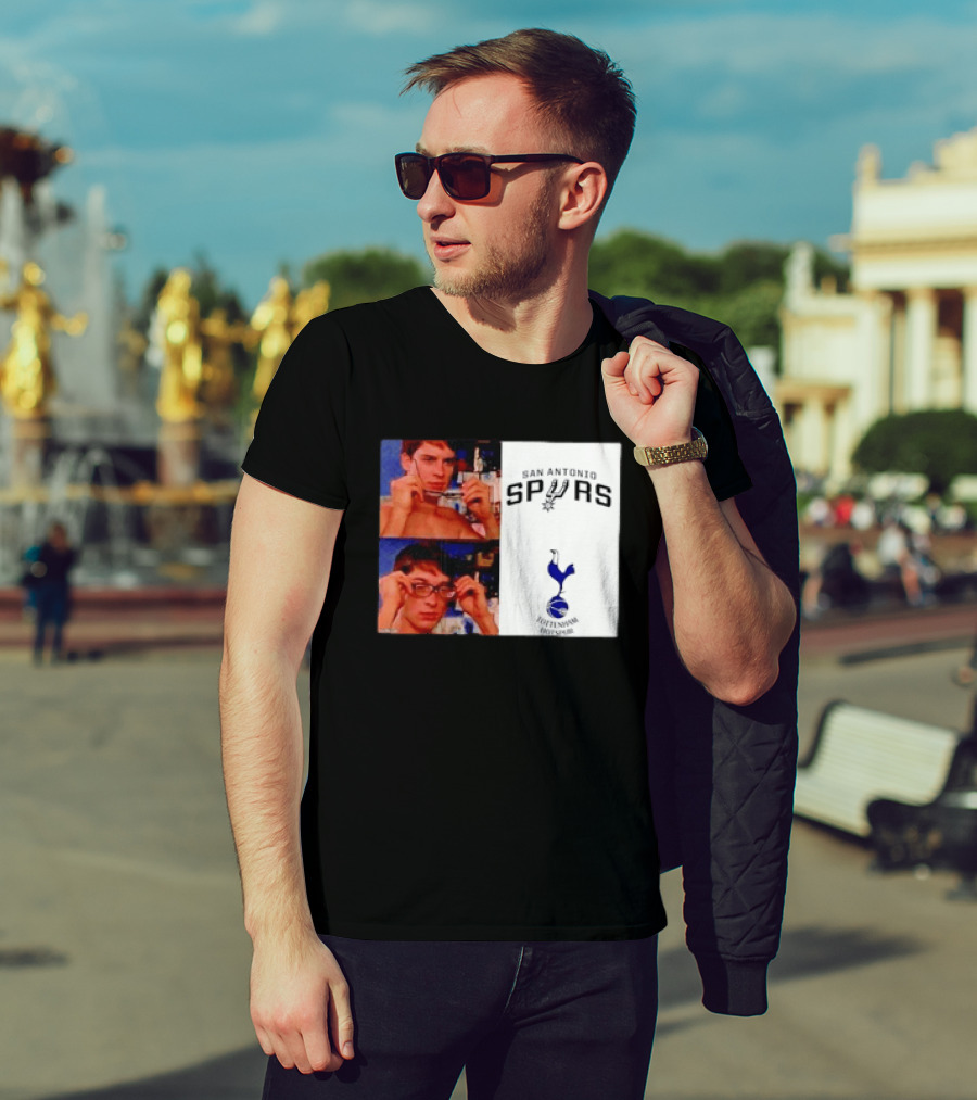 Peter Parker Reading Glasses Meme San Antonio Spurs Tottenham Hotspur T-Shirt