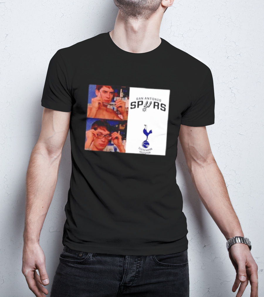 Peter Parker Reading Glasses Meme San Antonio Spurs Tottenham Hotspur T-Shirt