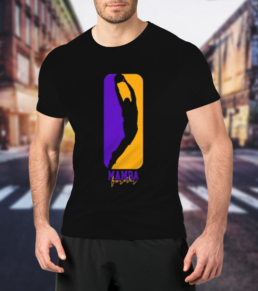 Mamba Forever Purple Gold Basketball Legend T-Shirt