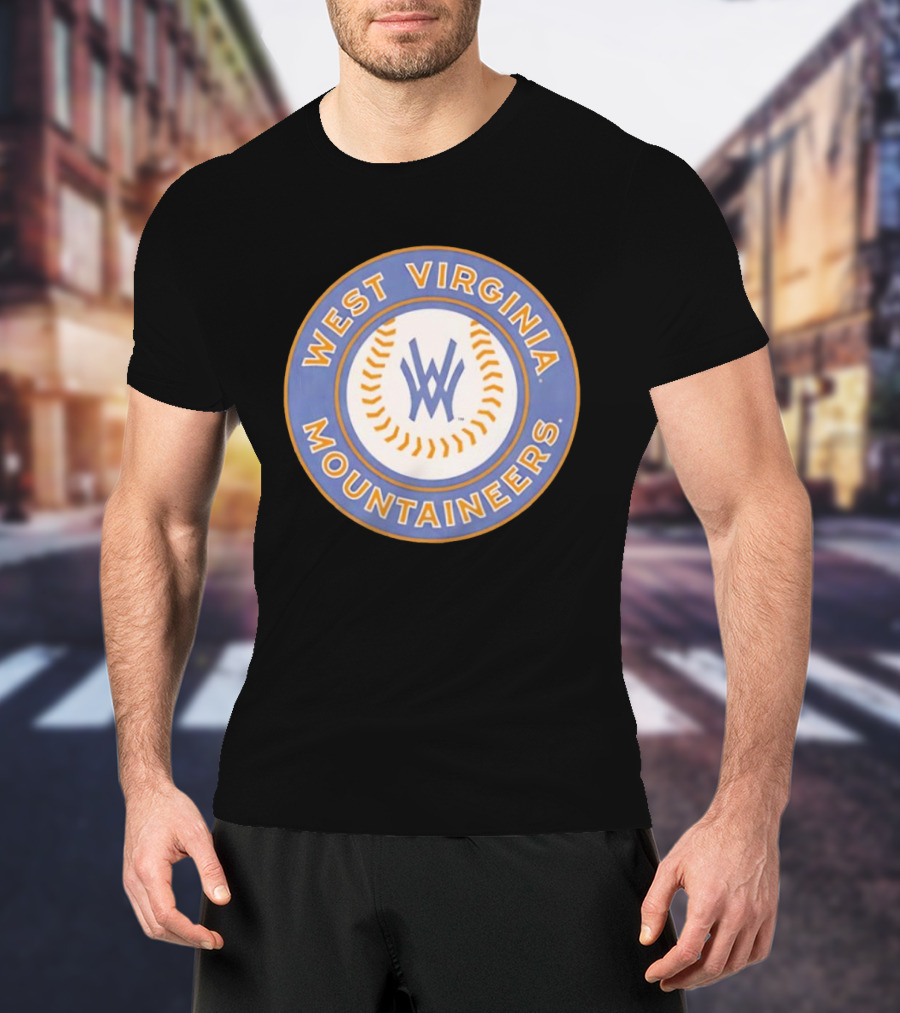 West Virginia Mountaineers NCAA Baseball Circular T-Shirt