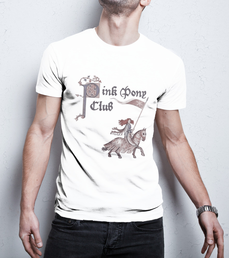 Pink Pony Club Chappell Roan Medieval Horse Rider T-Shirt