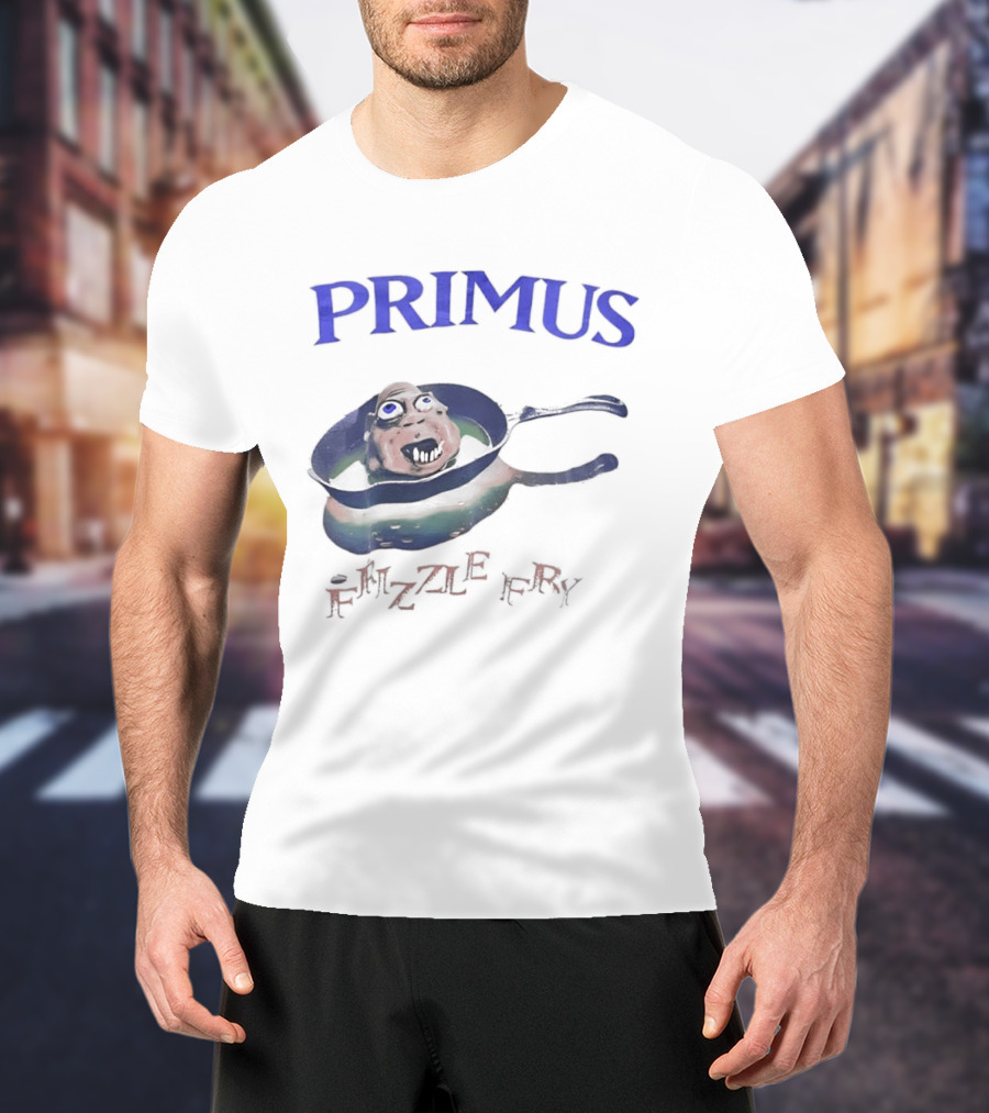PRIMUS Frizzle Fry Album Art Pan With Face T-Shirt