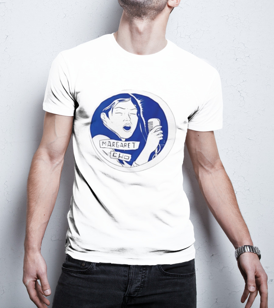 Margaret Cho Comedian Ink Sketch Microphone Drawing T-Shirt