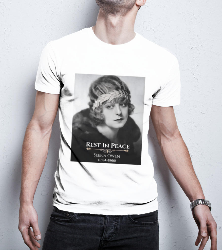 Rest In Peace Seena Owen 1894 1966 Memorial Tribute Vintage Photography T-Shirt