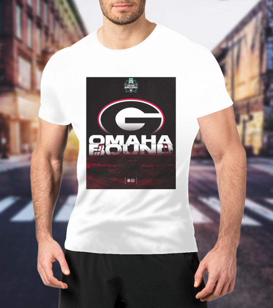 Georgia Bulldogs Omaha Bound College World Series Baseball Hoover Alabama T-Shirt