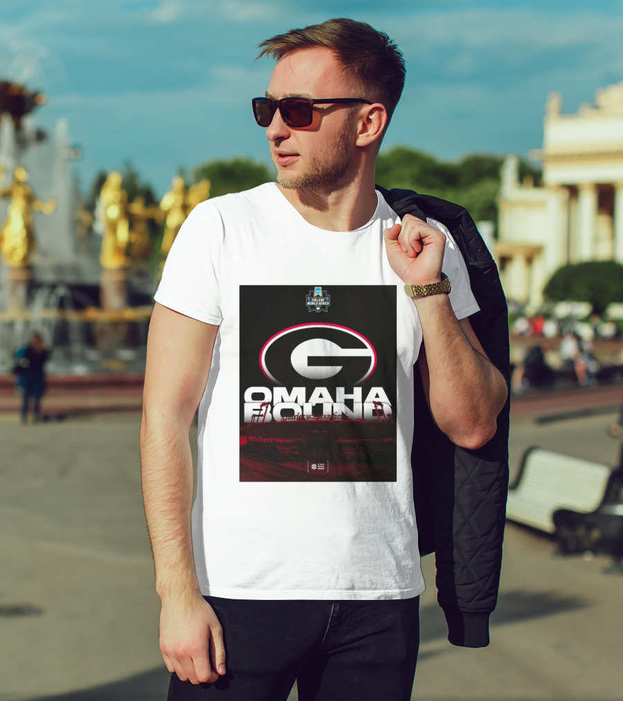 Georgia Bulldogs Omaha Bound College World Series Baseball Hoover Alabama T-Shirt