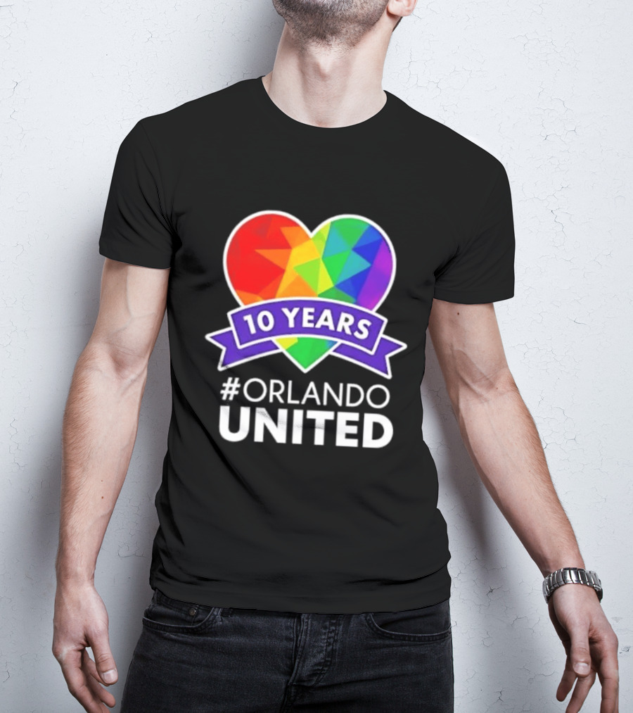 Noah Kahan 10 Years Orlando United Pride Rainbow Heart T-Shirt