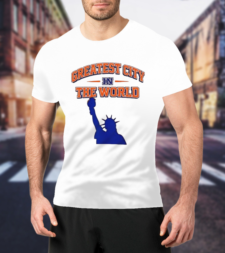 Greatest City In The World New York Knicks Statue Of Liberty T-Shirt