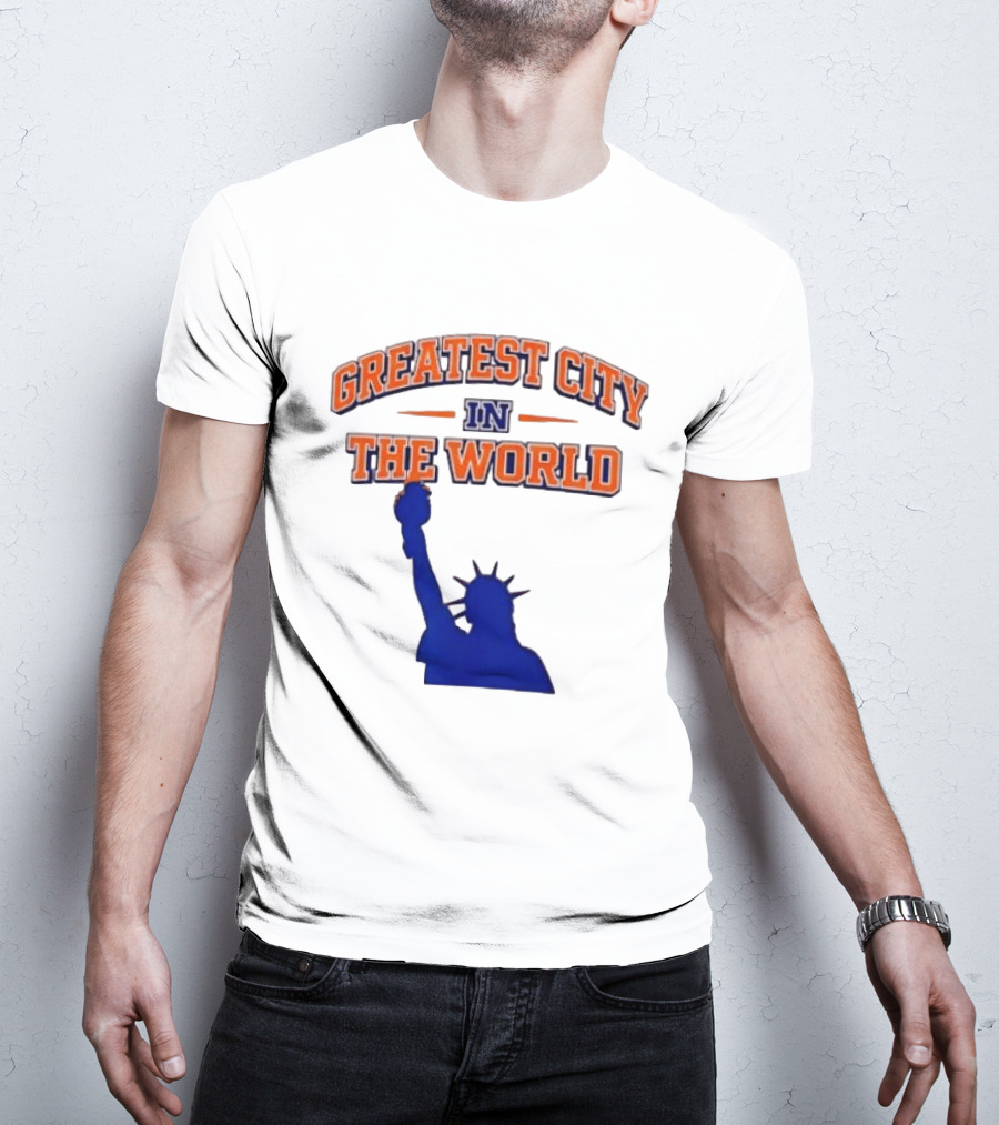 Greatest City In The World New York Knicks Statue Of Liberty T-Shirt