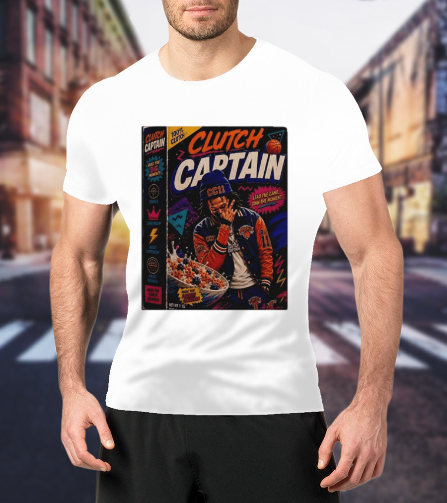 Jalen Brunson New York Knicks Clutch Captain Lead The Game Own The Moment 100% Clutch T-Shirt