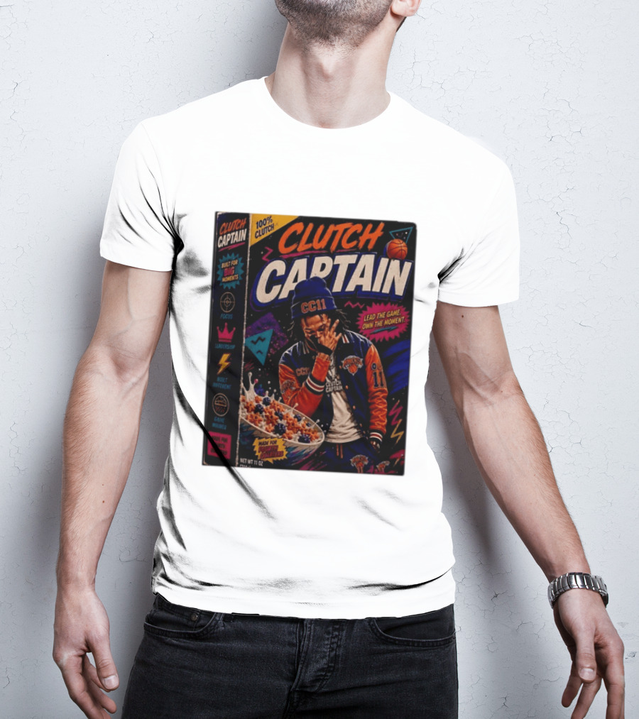 Jalen Brunson New York Knicks Clutch Captain Lead The Game Own The Moment 100% Clutch T-Shirt