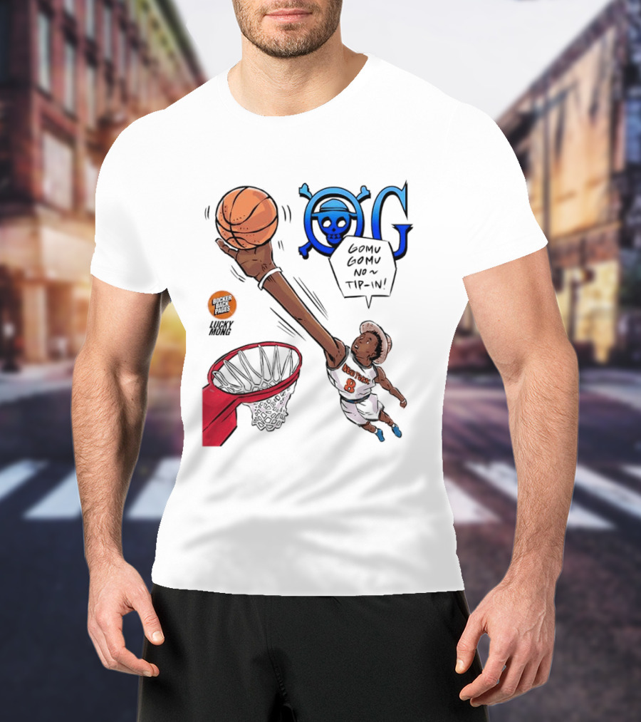 Kemba Walker New York Knicks Gomu Gomu No Tip In Basketball Manga T-Shirt