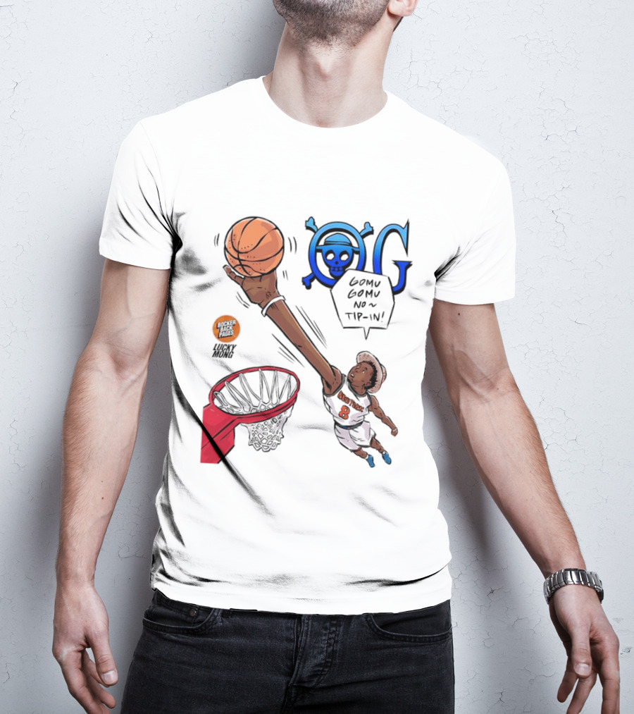 Kemba Walker New York Knicks Gomu Gomu No Tip In Basketball Manga T-Shirt