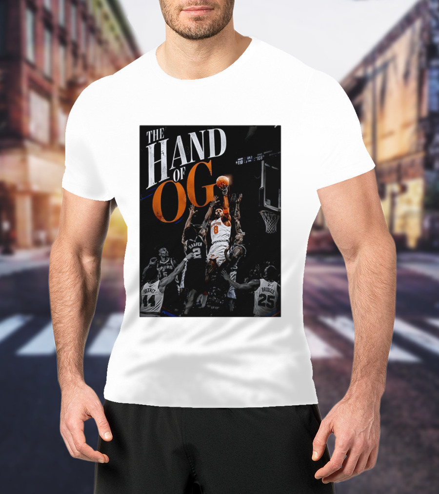 The Hand Of OG Anunoby New York Knicks NBA Basketball Player 2026 T-Shirt