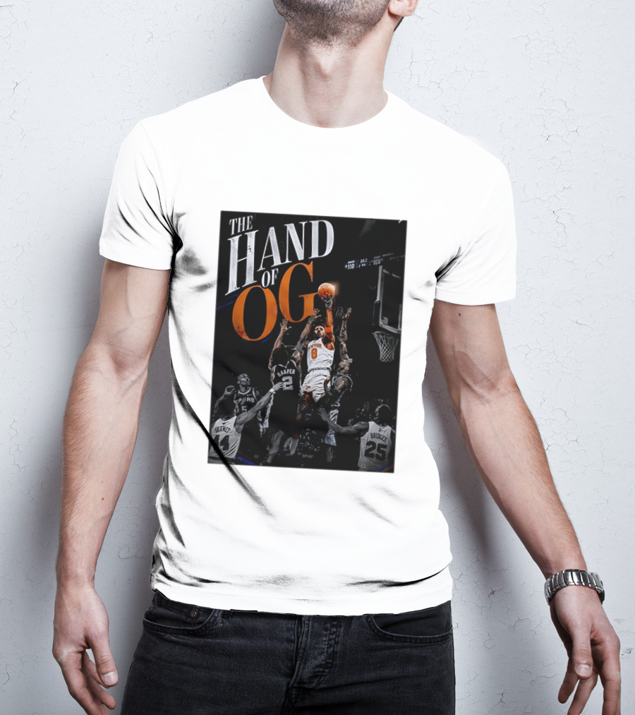 The Hand Of OG Anunoby New York Knicks NBA Basketball Player 2026 T-Shirt