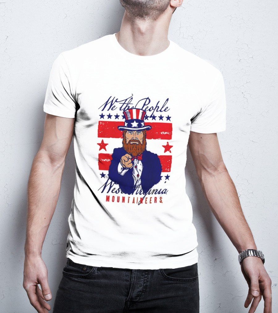 We The People West Virginia Mountaineers Uncle Sam Patriotic Stars And Stripes T-Shirt