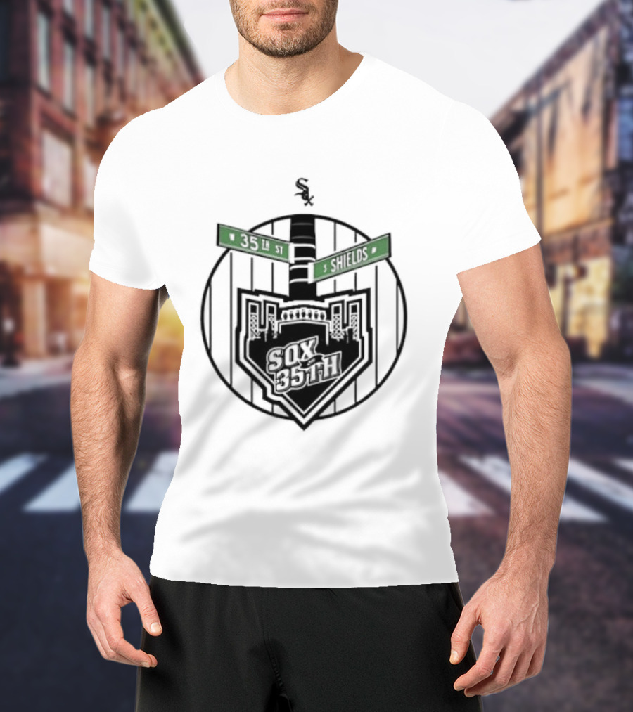 White Sox 35th Shields Baseball Vintage Circle T-Shirt
