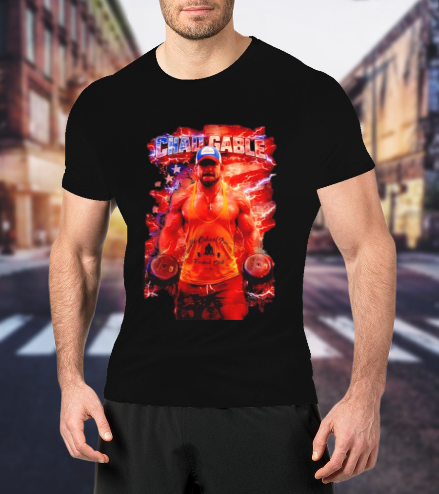 Chad Gable WWE Old School Iron Barbell Club Fitness Power Strength T-Shirt