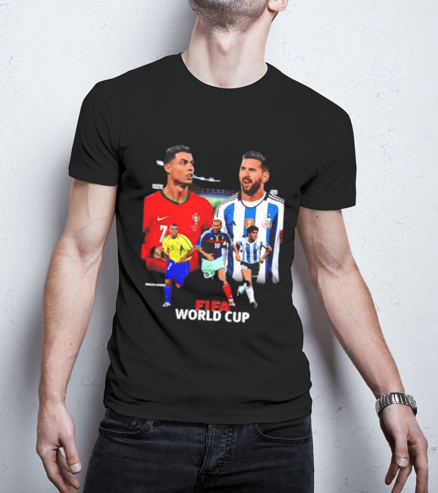 Cristiano Ronaldo Lionel Messi FIFA World Cup Ronaldo Nazario Zinedine Zidane Diego Maradona T-Shirt