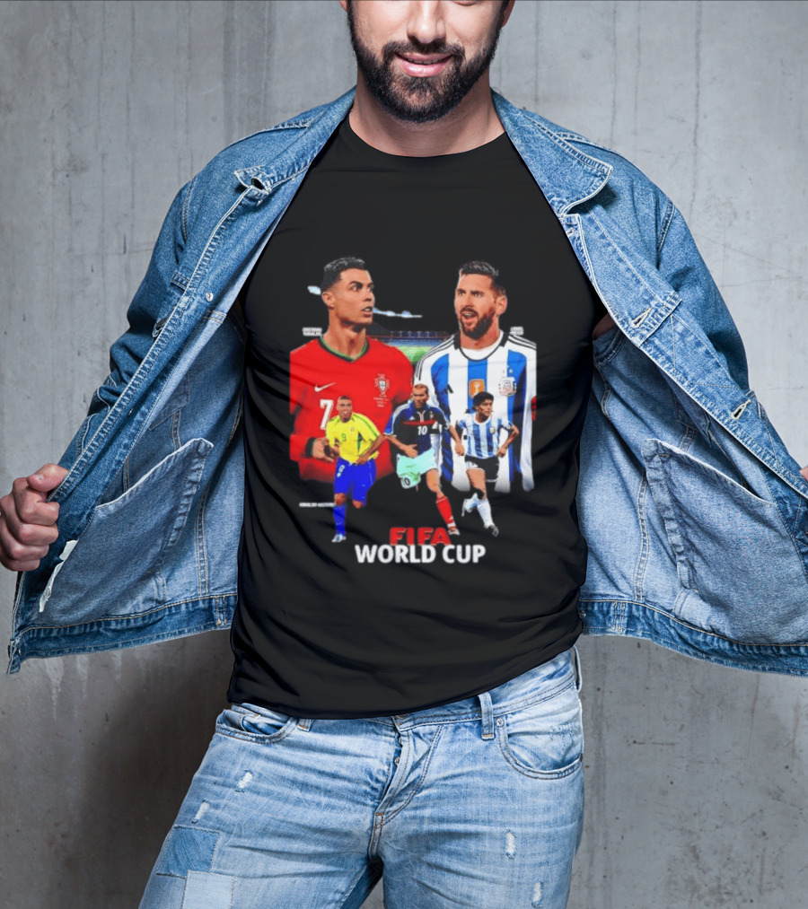 Cristiano Ronaldo Lionel Messi FIFA World Cup Ronaldo Nazario Zinedine Zidane Diego Maradona T-Shirt