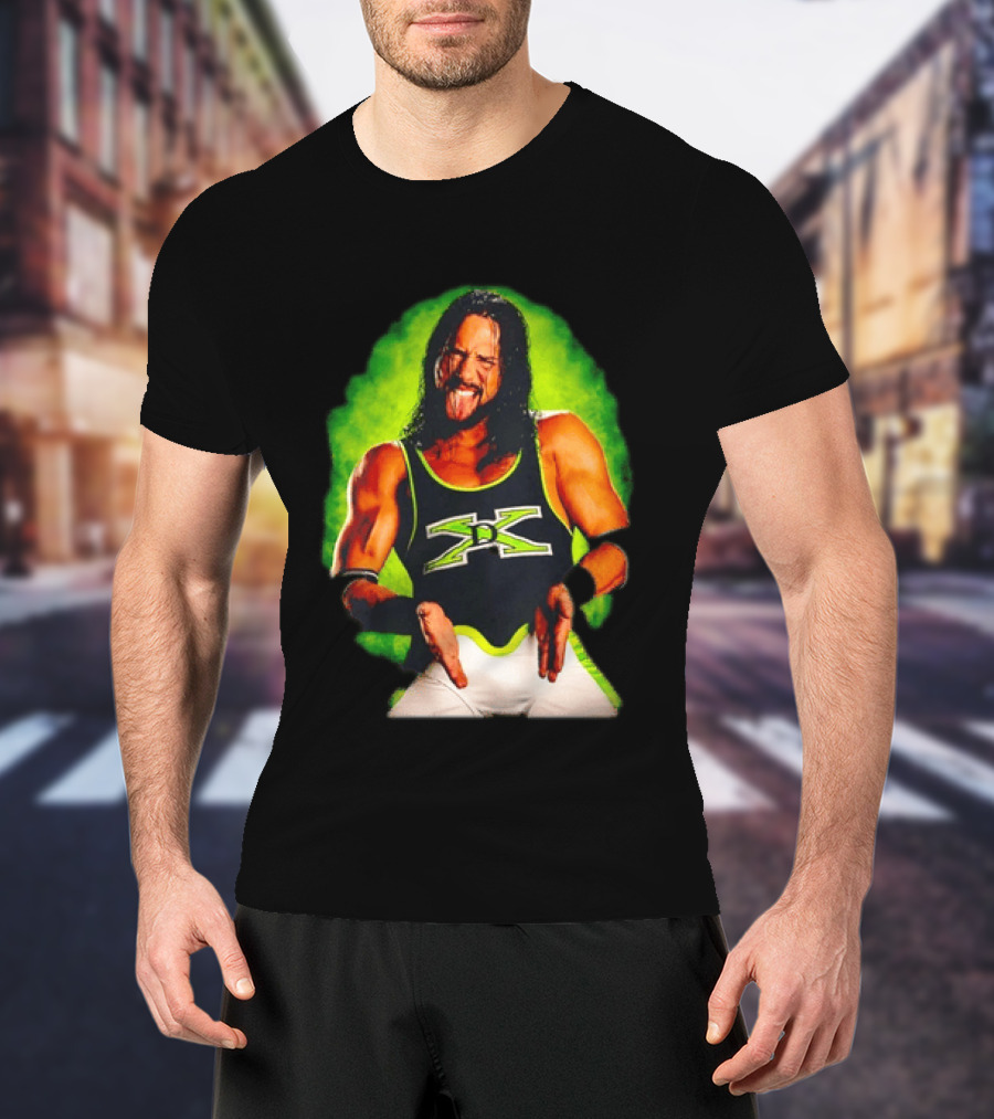 DX Seth Rollins Men's Wrestling Iconic Attitude Era Shawn X Pac D Generation X Green T-Shirt
