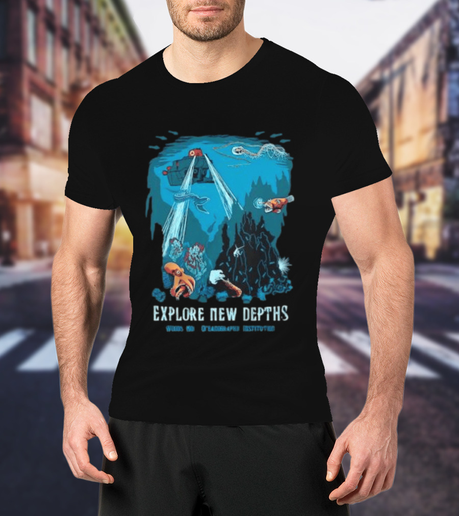 Explore New Depths Woods Hole Oceanographic Institution Submarine Adventure Ocean Exploration T-Shirt