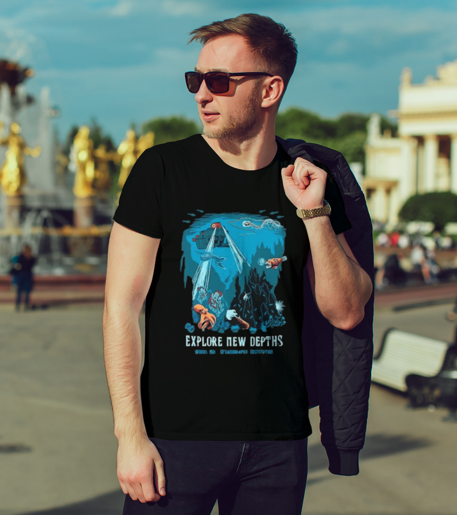 Explore New Depths Woods Hole Oceanographic Institution Submarine Adventure Ocean Exploration T-Shirt