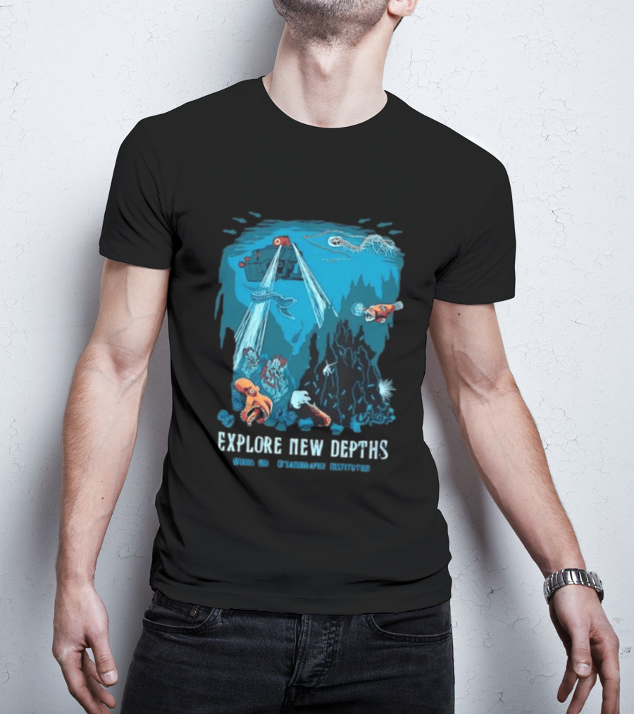 Explore New Depths Woods Hole Oceanographic Institution Submarine Adventure Ocean Exploration T-Shirt