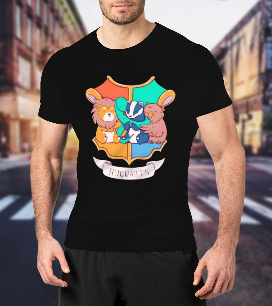 Hugwarts Lion Snake Badger Eagle T-Shirt
