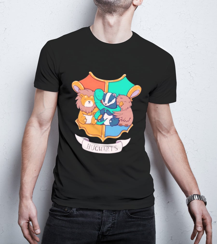 Hugwarts Lion Snake Badger Eagle T-Shirt