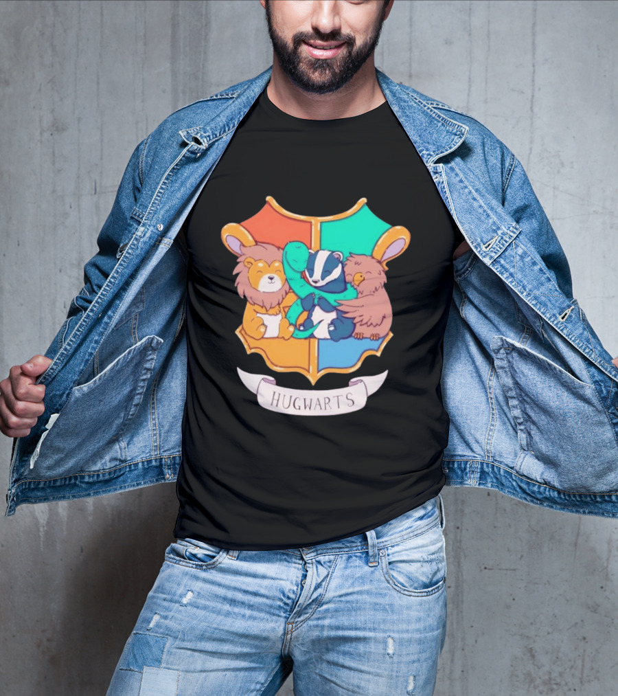 Hugwarts Lion Snake Badger Eagle T-Shirt