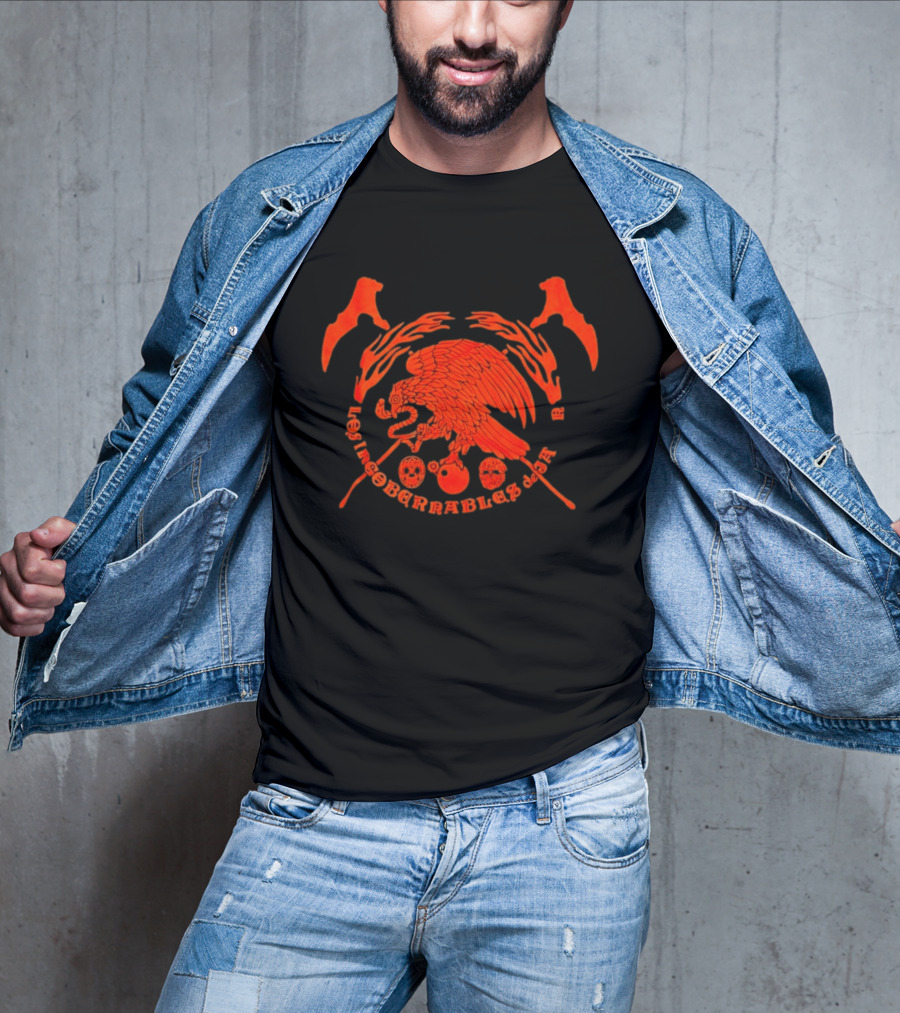 Mexican Eagle Los Irreborrables De Japor Skull T-Shirt