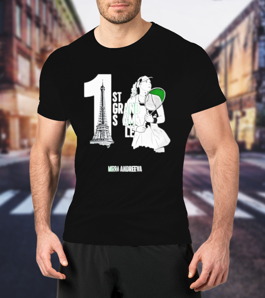 Paris Tennis Victory Mirra Andreeva 1st Grand Slam Title T-Shirt