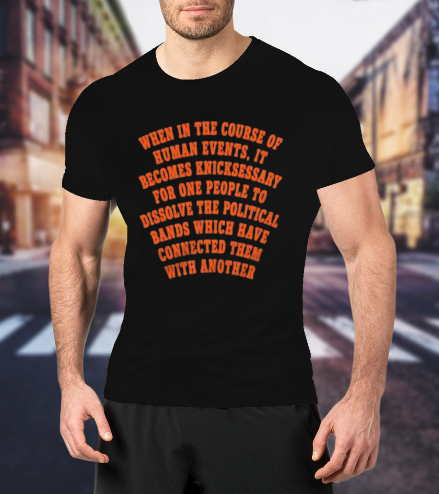 New York Knicks Necessary Political Bands Connection Dissolve T-Shirt