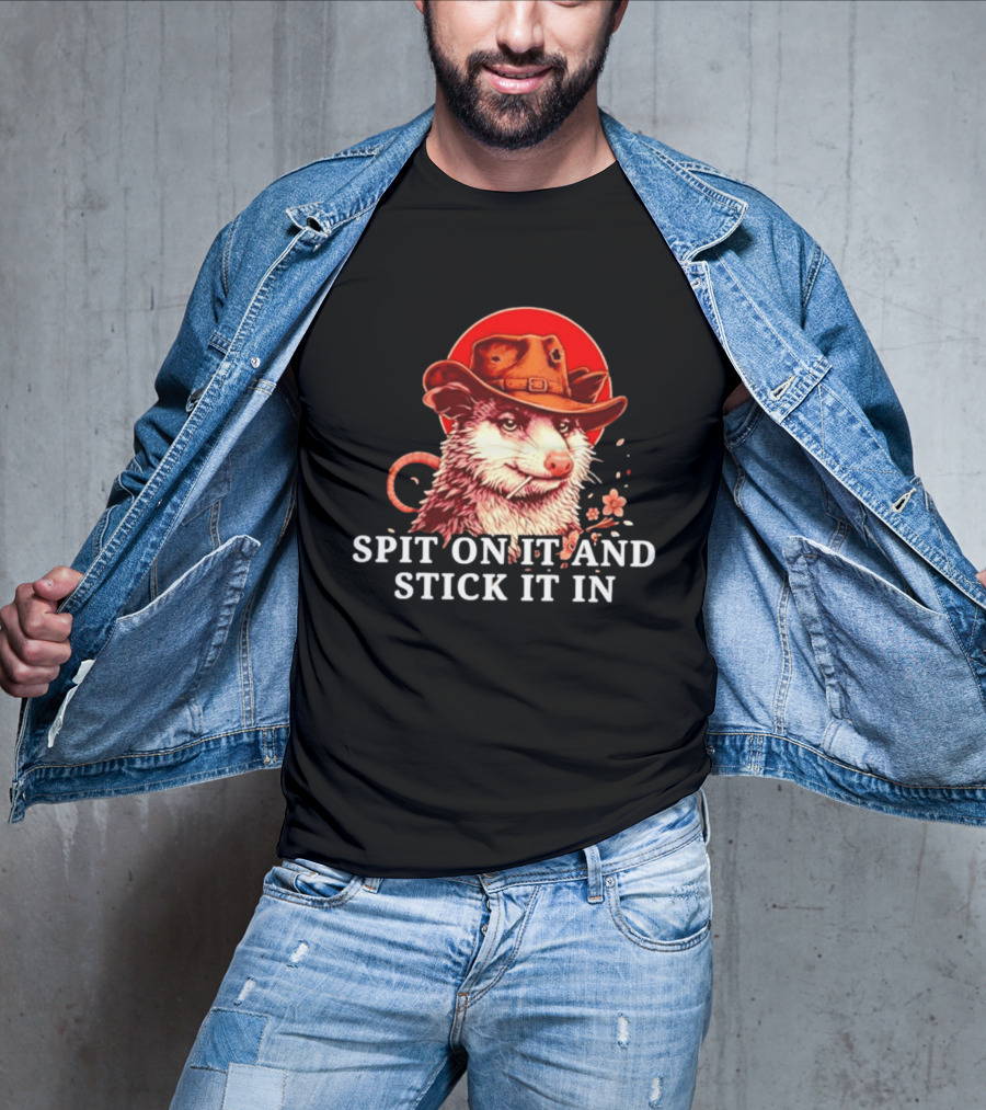 Spit On It And Stick It In Opossum Cowboy Red Hat T-Shirt