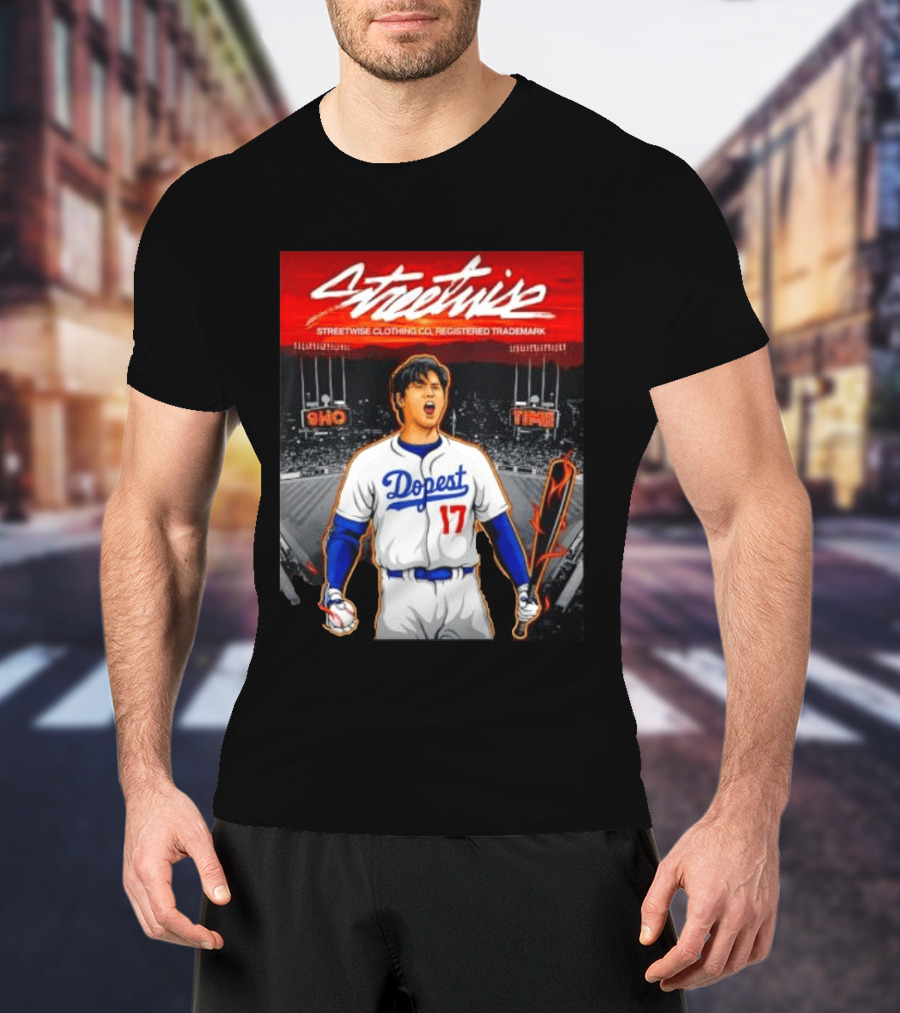 Shohei Ohtani Streetwise Dopest 17 Los Angeles Dodgers Baseball Stadium T-Shirt