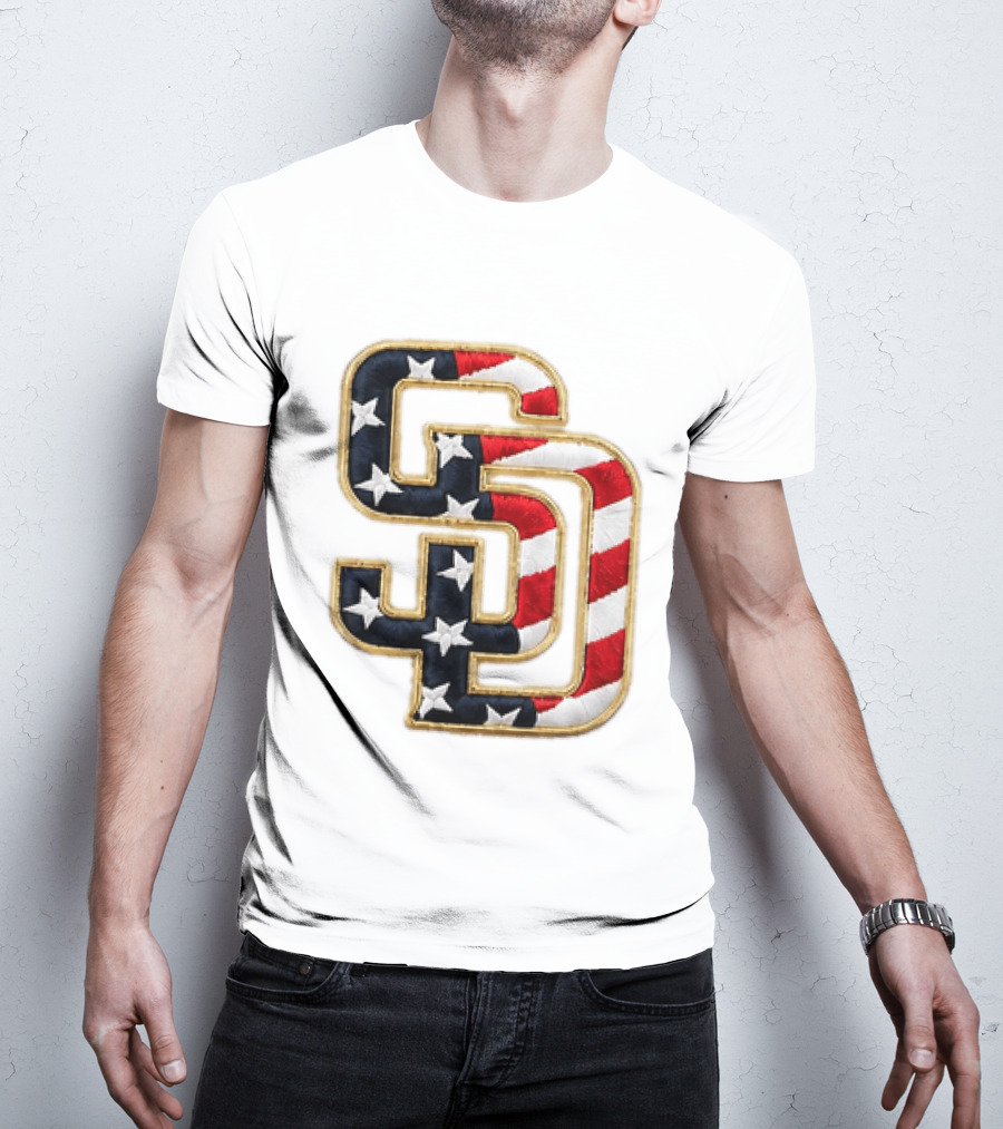 2026 Padres Fourth Of July Stars And Stripes SD T-Shirt