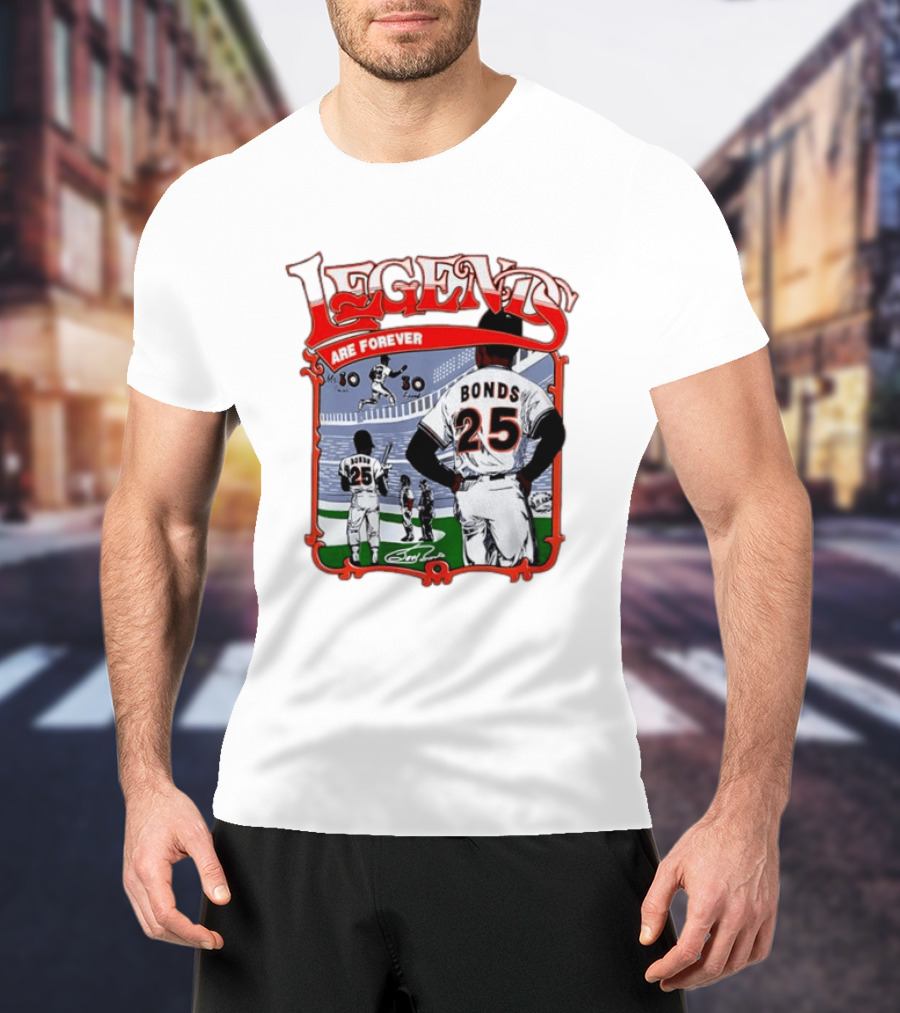 Barry Bonds Legends Are Forever San Francisco Giants 25 T-Shirt
