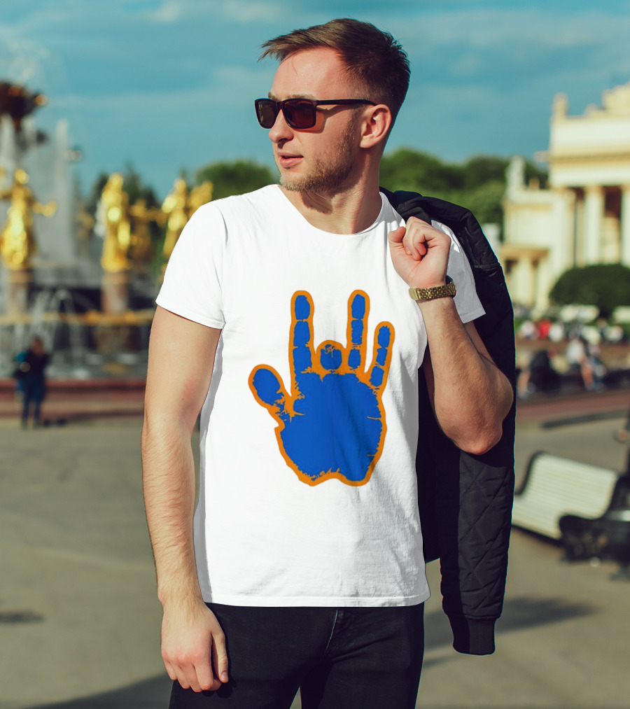 Florida Gators Blue And Orange Handprint Gesture T-Shirt