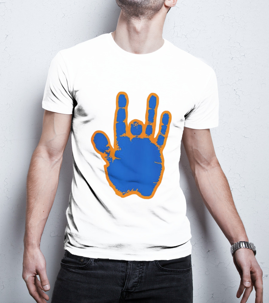 Florida Gators Blue And Orange Handprint Gesture T-Shirt