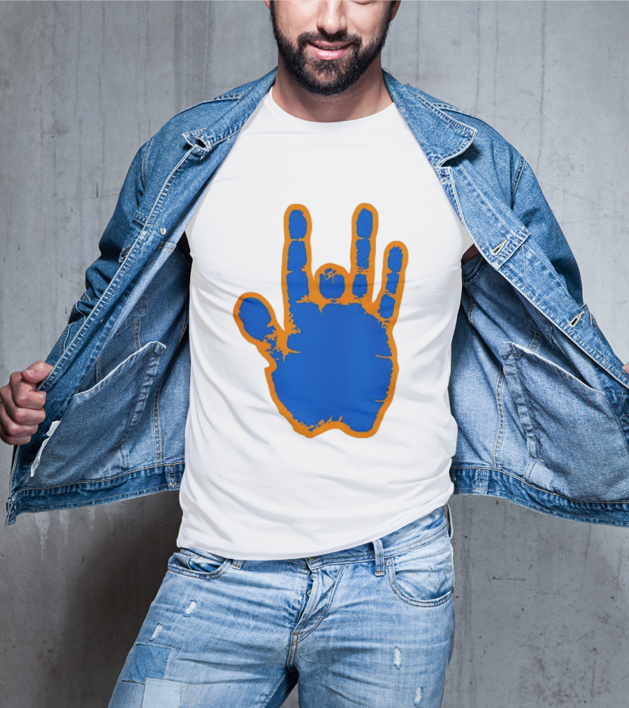 Florida Gators Blue And Orange Handprint Gesture T-Shirt