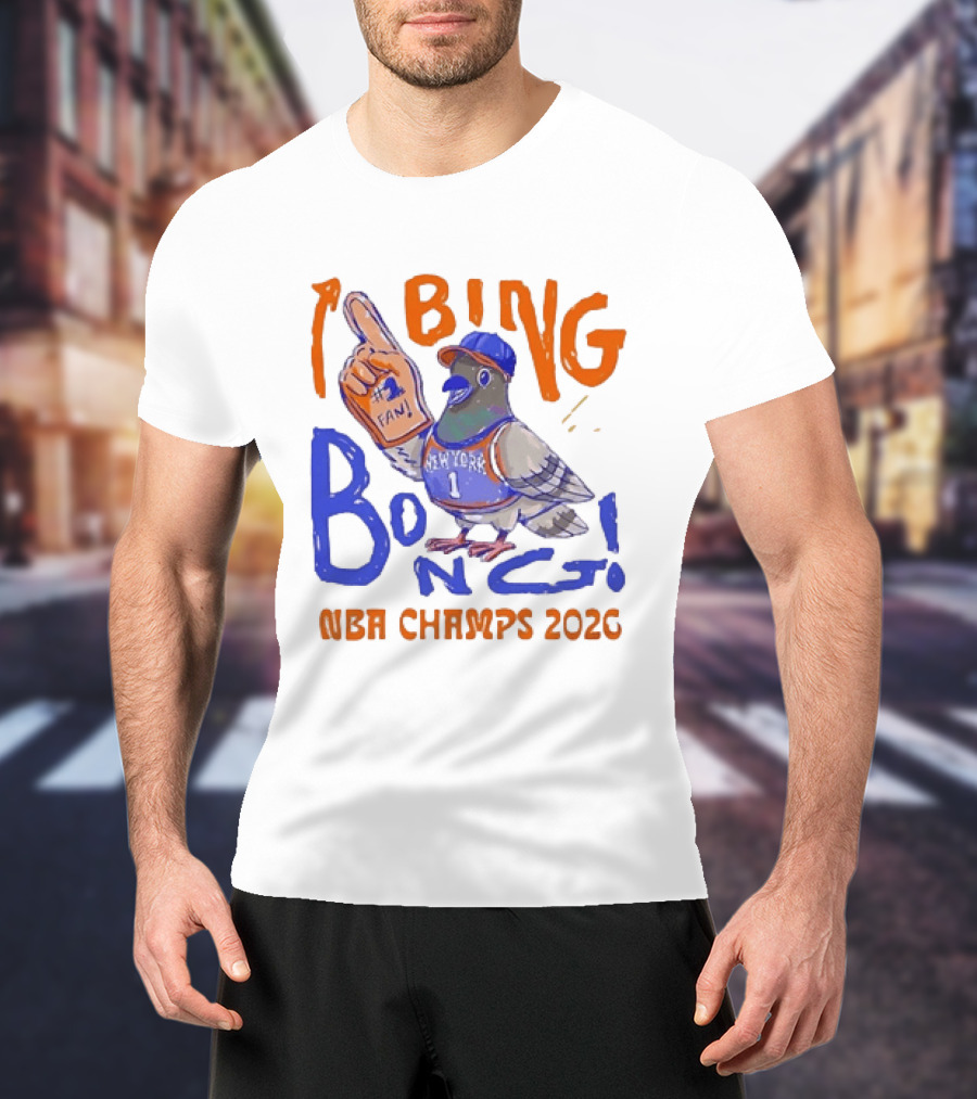 New York Pigeon BING BONG #1 Fan NBA Champs 2026 T-Shirt