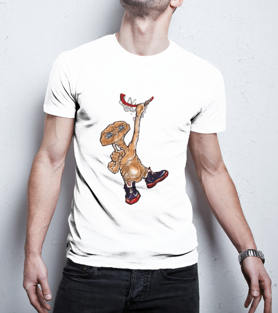 E The Extra Terrestrial Dunk Basketball Alien Retro Sneakers T-Shirt