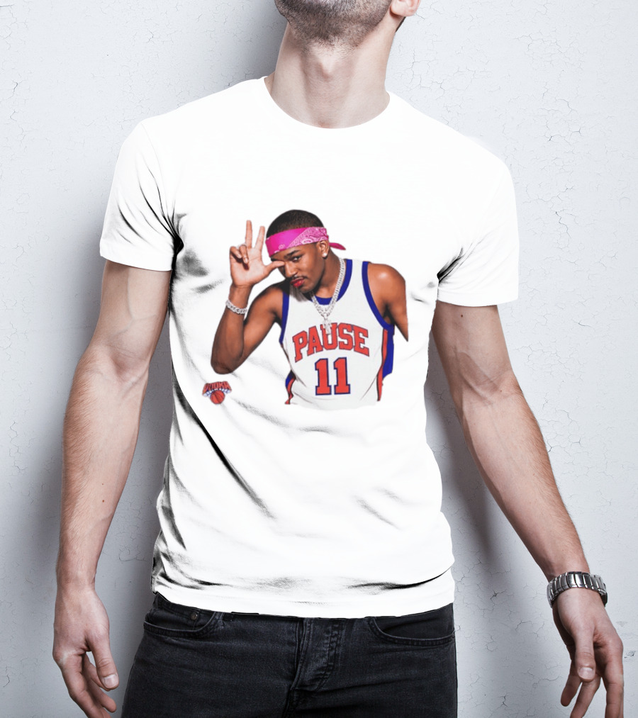 Pause Brunson 11 New York Knicks Basketball Icon Nodoka T-Shirt