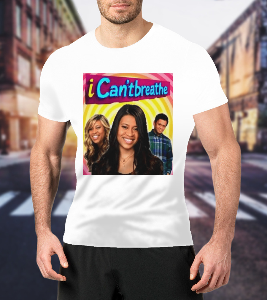 I Cantbreathe Meme Parody With Colorful Background And Smiling Characters T-Shirt