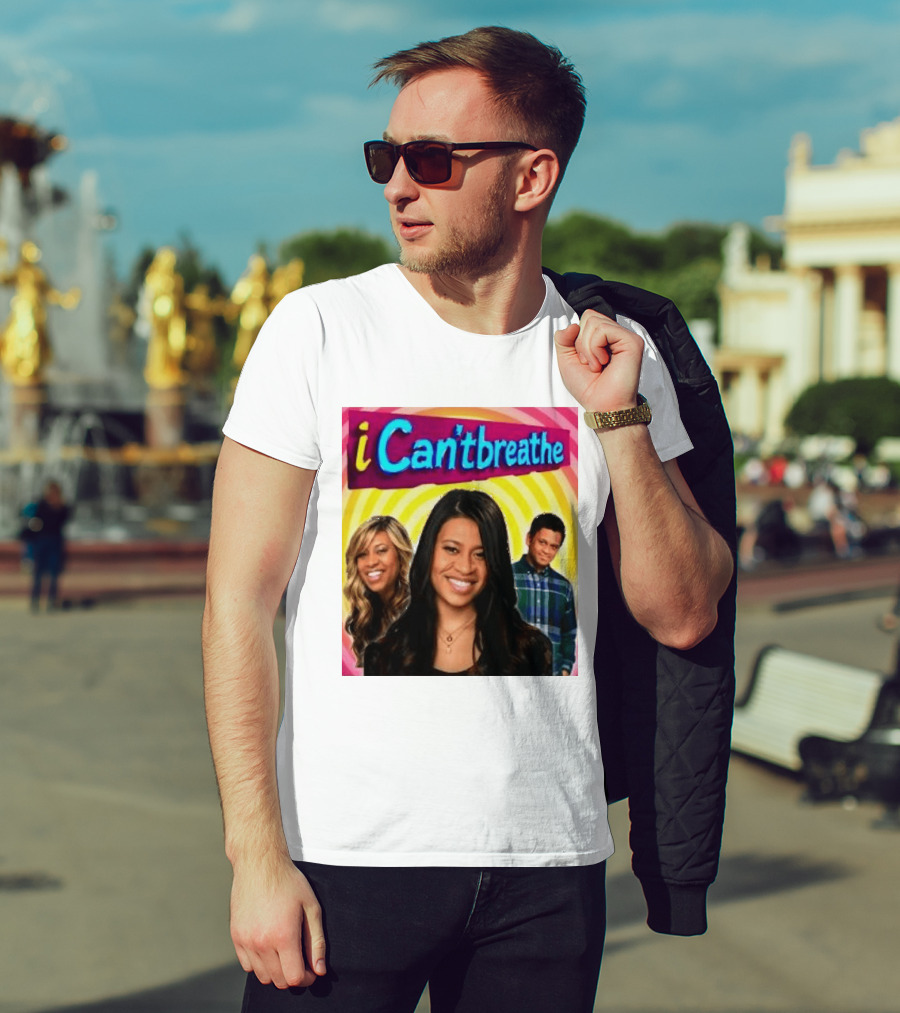 I Cantbreathe Meme Parody With Colorful Background And Smiling Characters T-Shirt