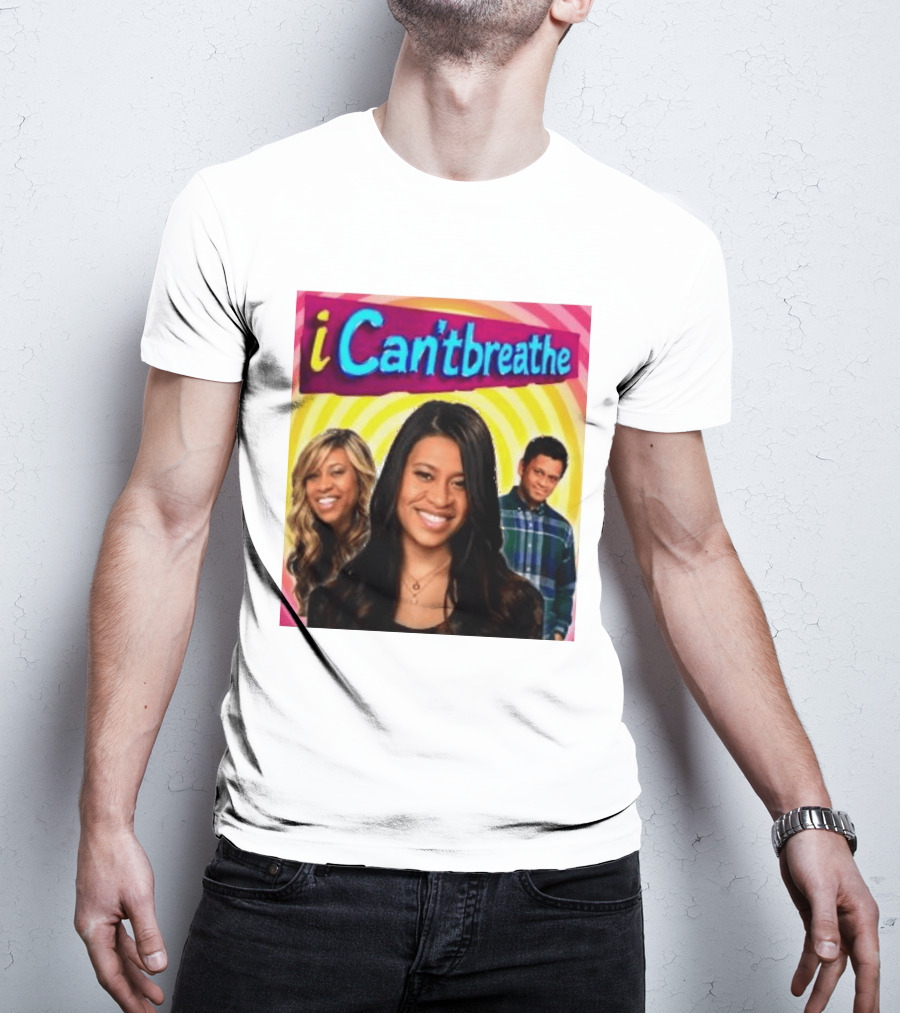 I Cantbreathe Meme Parody With Colorful Background And Smiling Characters T-Shirt