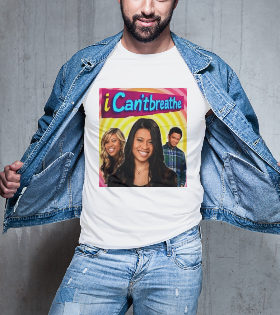 I Cantbreathe Meme Parody With Colorful Background And Smiling Characters T-Shirt