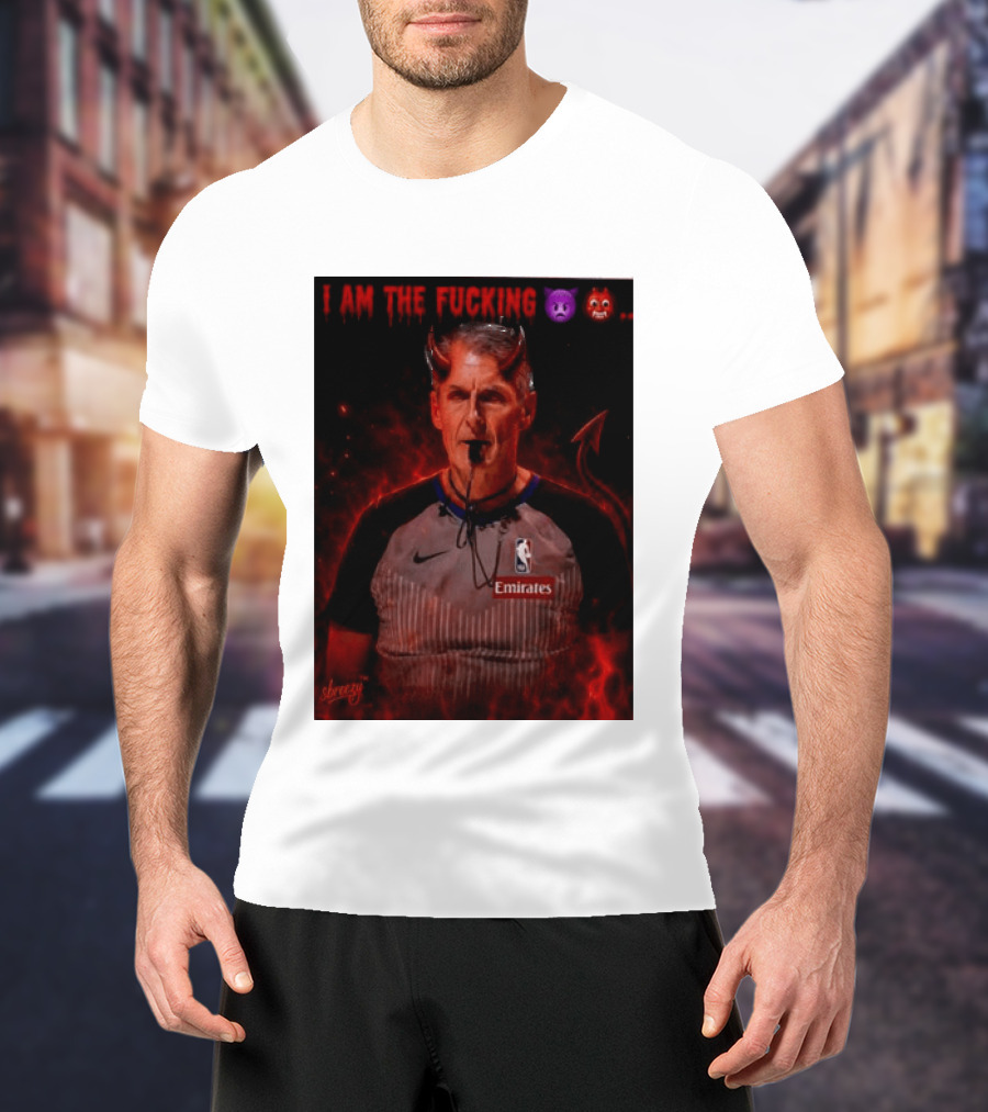 I Am The Fucking Emoji Devil Scott Foster NBA Referee Emirate T-Shirt
